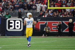 Joey Bosa shown during Chargers-Texans game.