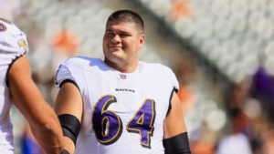 Baltimore Ravens OL Tyler Linderbaum.