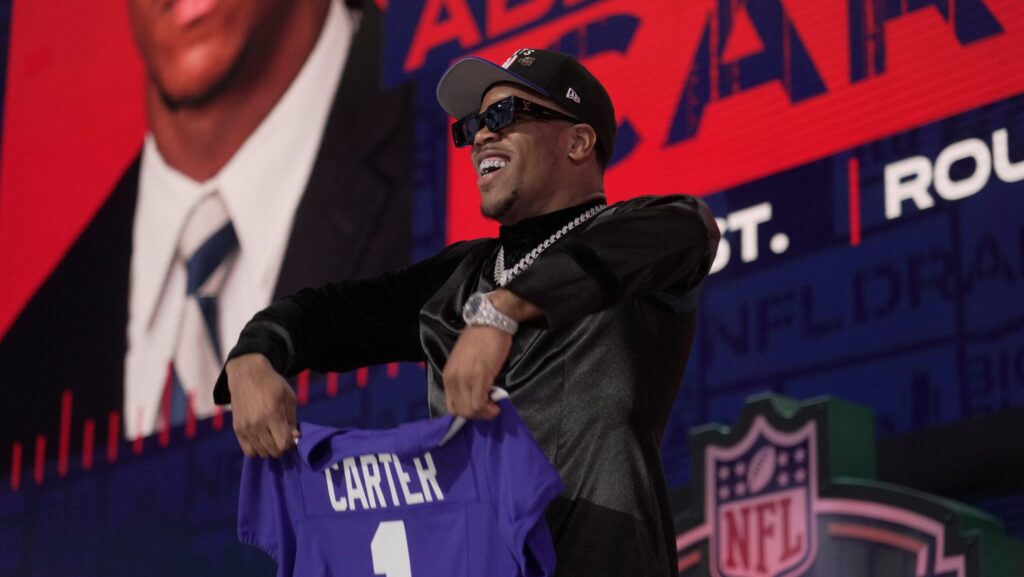 Abdul Carter is selected by the New York Giants.