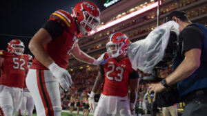Avantae Williams shown playing for Maryland.