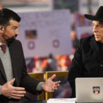 Ryan Day and Nick Saban on the set of College GameDay.