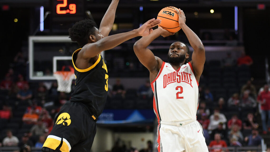 Ohio State guard Bruce Thornton shoots.