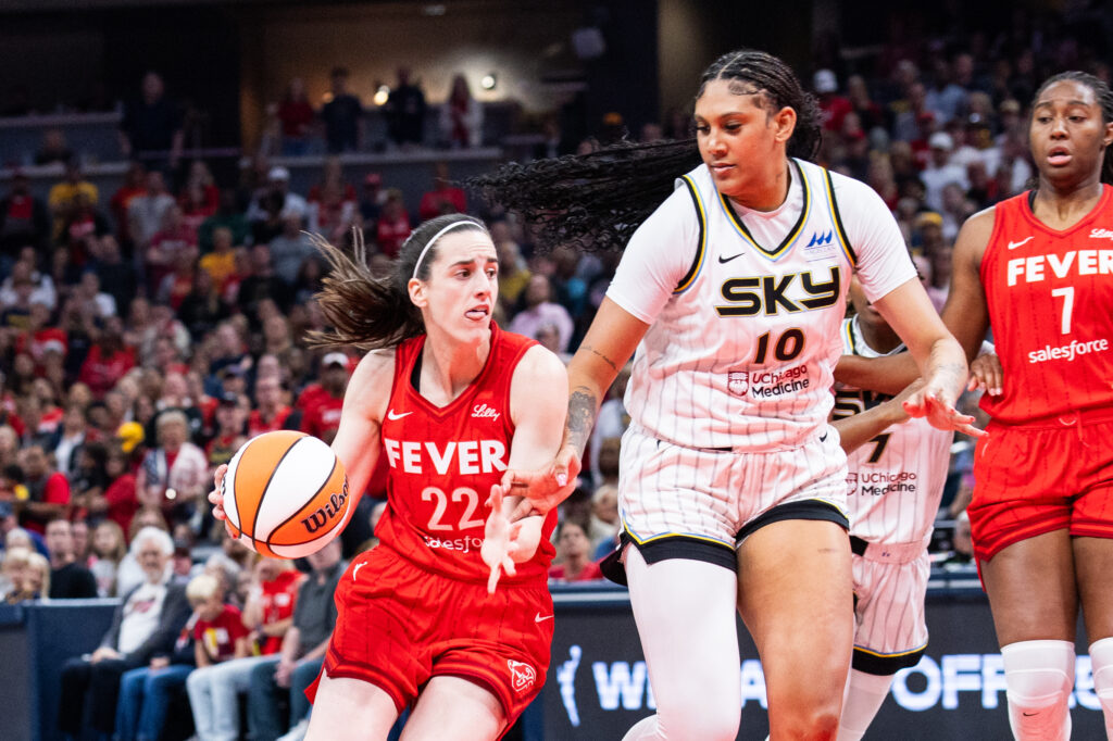 Caitlin Clark in action.