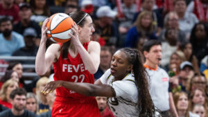 Caitlin Clark in action.