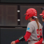 Nebraska star Jordy Bahl leaves the field.