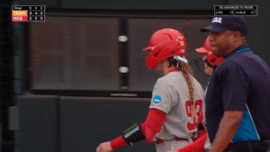 Nebraska star Jordy Bahl leaves the field.