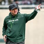 Michigan State head coach Jonathan Smith.