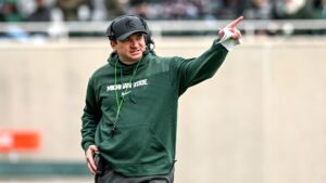 Michigan State head coach Jonathan Smith.