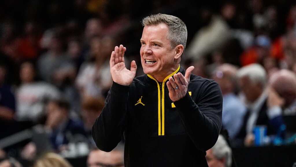 Michigan head coach Dusty May.