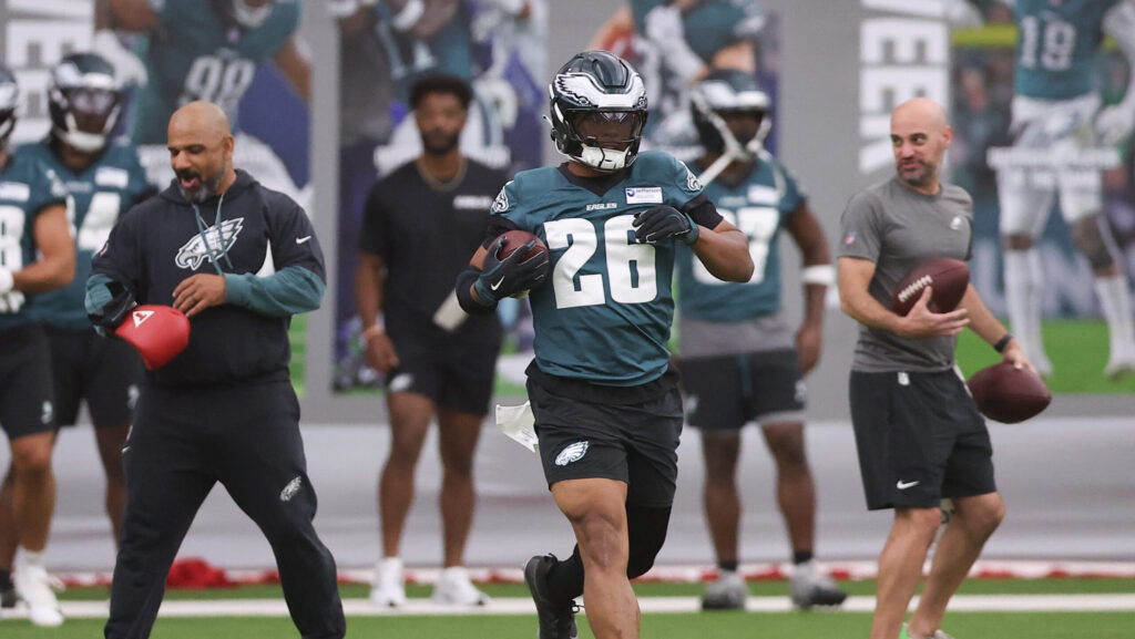 Philadelphia Eagles star Saquon Barkley.