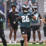 Philadelphia Eagles star Saquon Barkley.