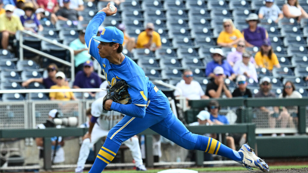 UCLA pitcher Wylan Moss.