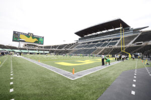 A general view of Autzen Stadium.