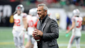 FOX analyst Urban Meyer before a game.