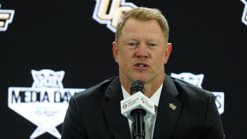 New UCF head coach Scott Frost at Big 12 Media Days.