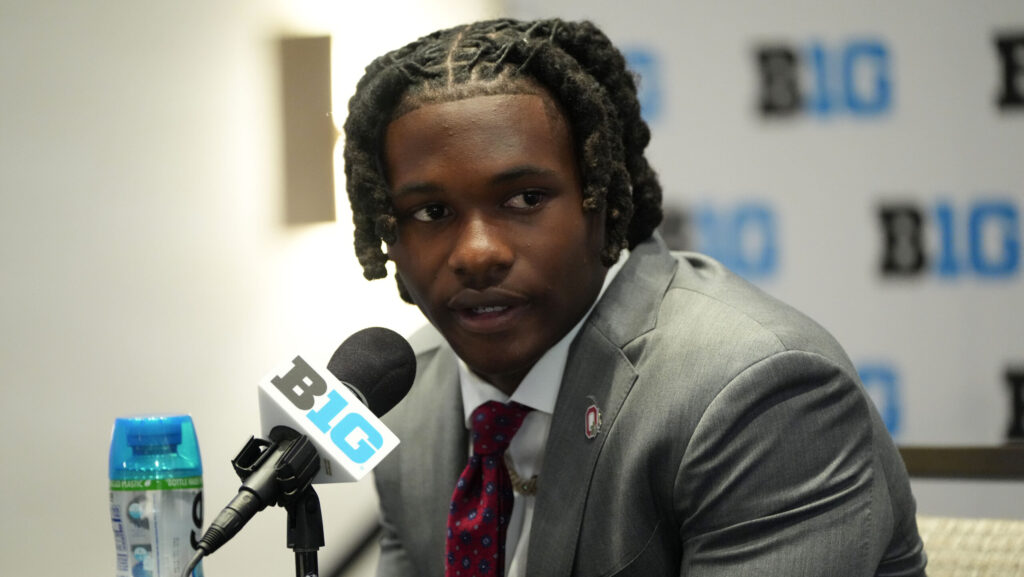 Jeremiah Smith speaks at Big Ten Media Days.