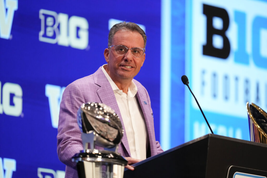 Jedd Fisch speaks at Big Ten Media Days.