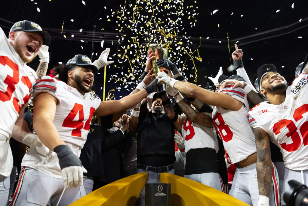 Ohio State celebrates the national title.
