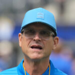 Jim Harbaugh before a Chargers game.