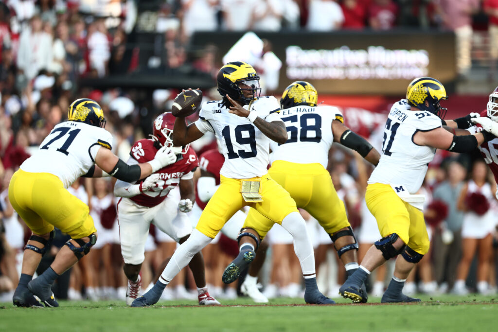 Michigan quarterback Bryce Underwood.
