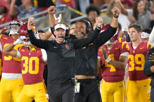 USC head coach Lincoln Riley.