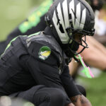 Oregon football WR Dakorien Moore.