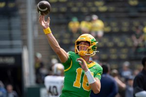 Oregon Ducks QB Austin Novosad.