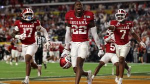 Jamari Sharpe celebrates.