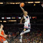 Solo Ball of UConn dunks against Illinois.