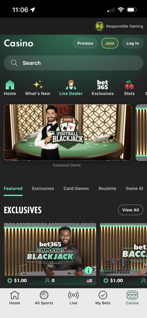 bet365 casino live dealer