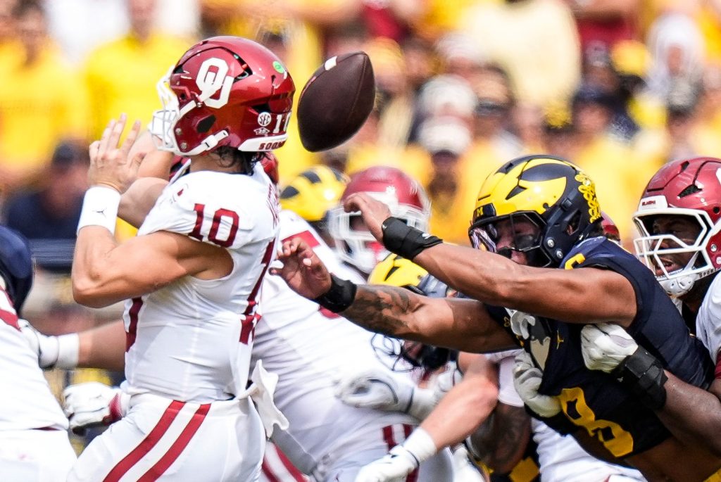 Michigan plays against Oklahoma.