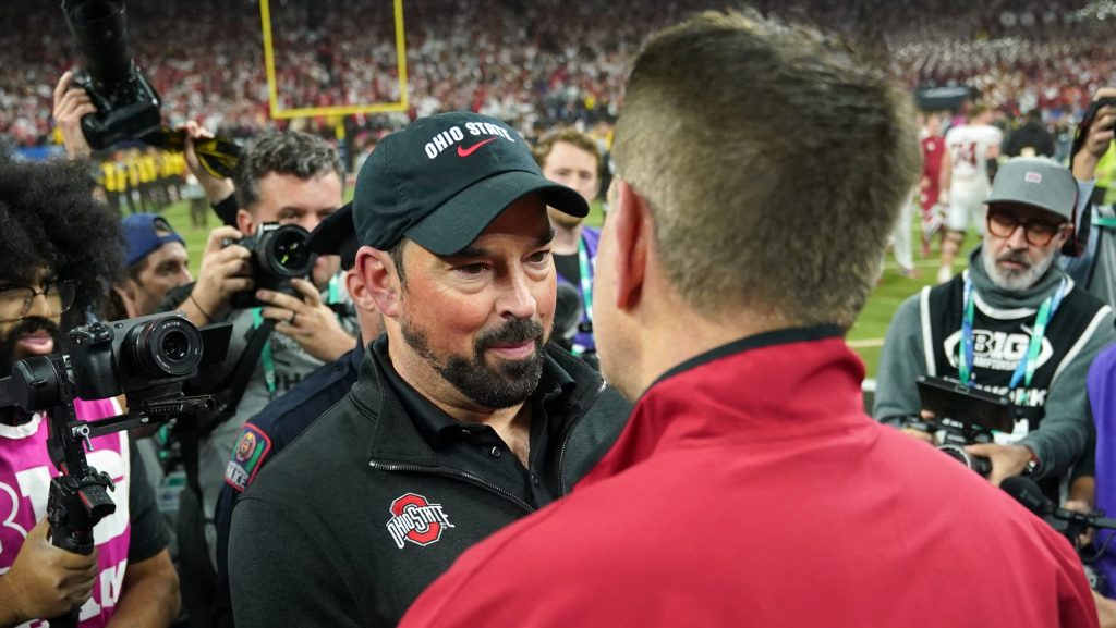 Ryan Day and Curt Cignetti following the Big Ten Championship Game.