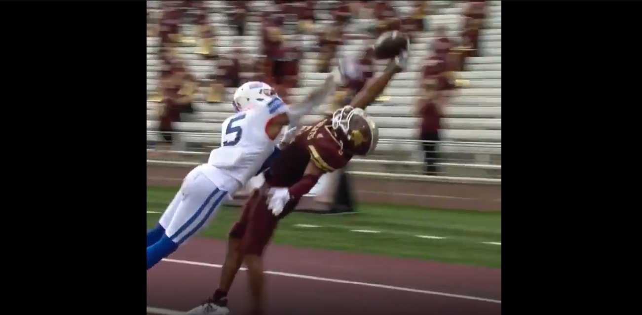 Texas State WR Jeremiah Haydel makes early case for Catch of the Year