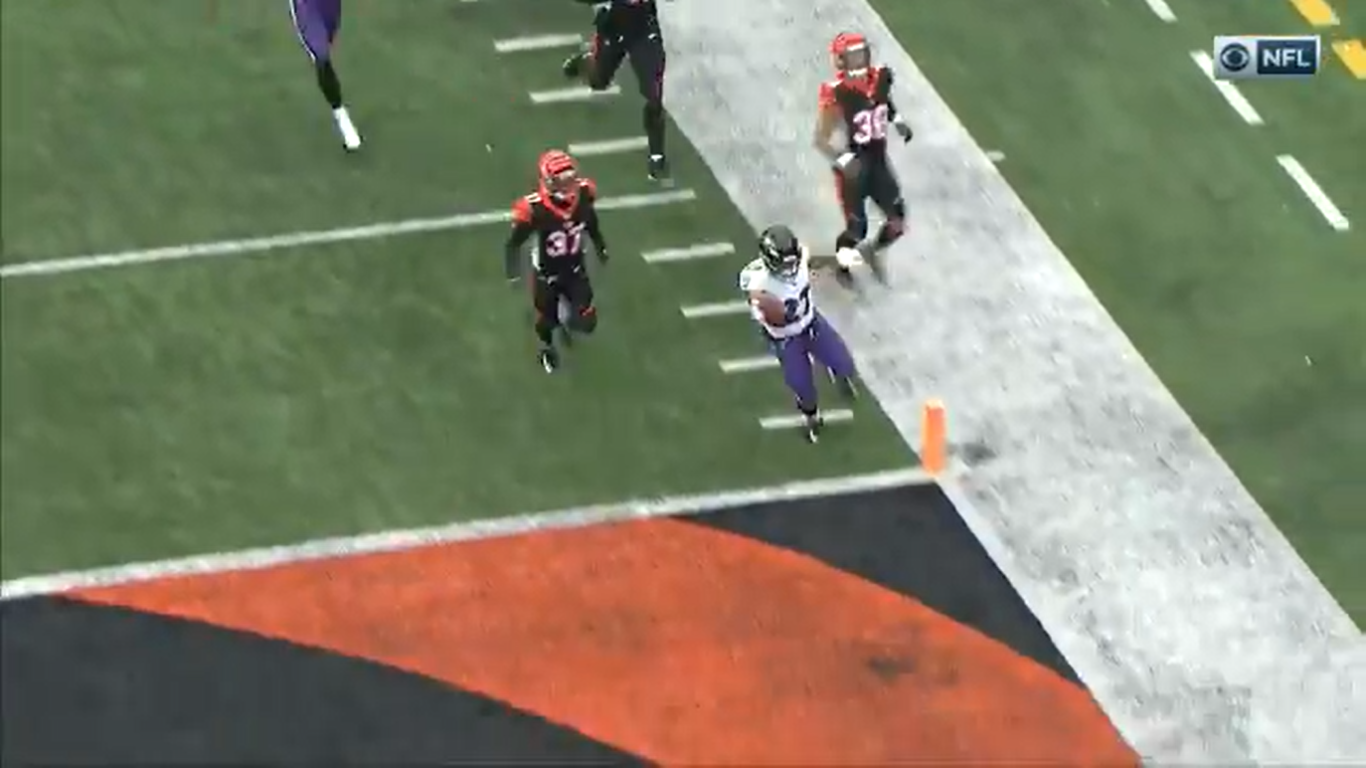 JK Dobbins adds to impressive performance with longest TD run of rookie