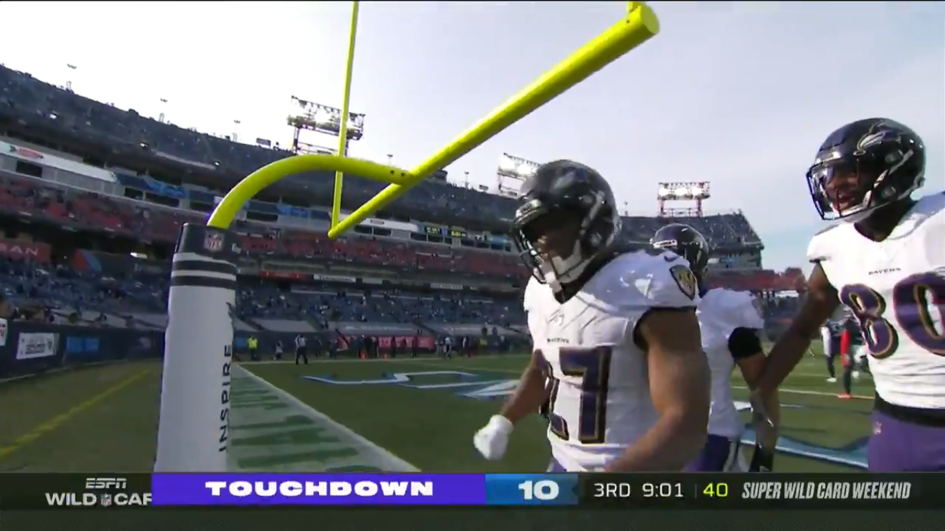 Rookie JK Dobbins gives Ravens the lead with his first TD in NFL Playoffs
