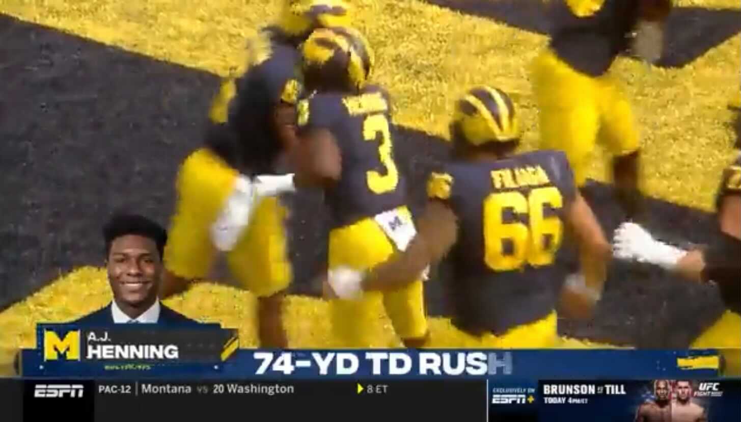 A.J. Henning flashes incredible athleticism on 74yard TD run