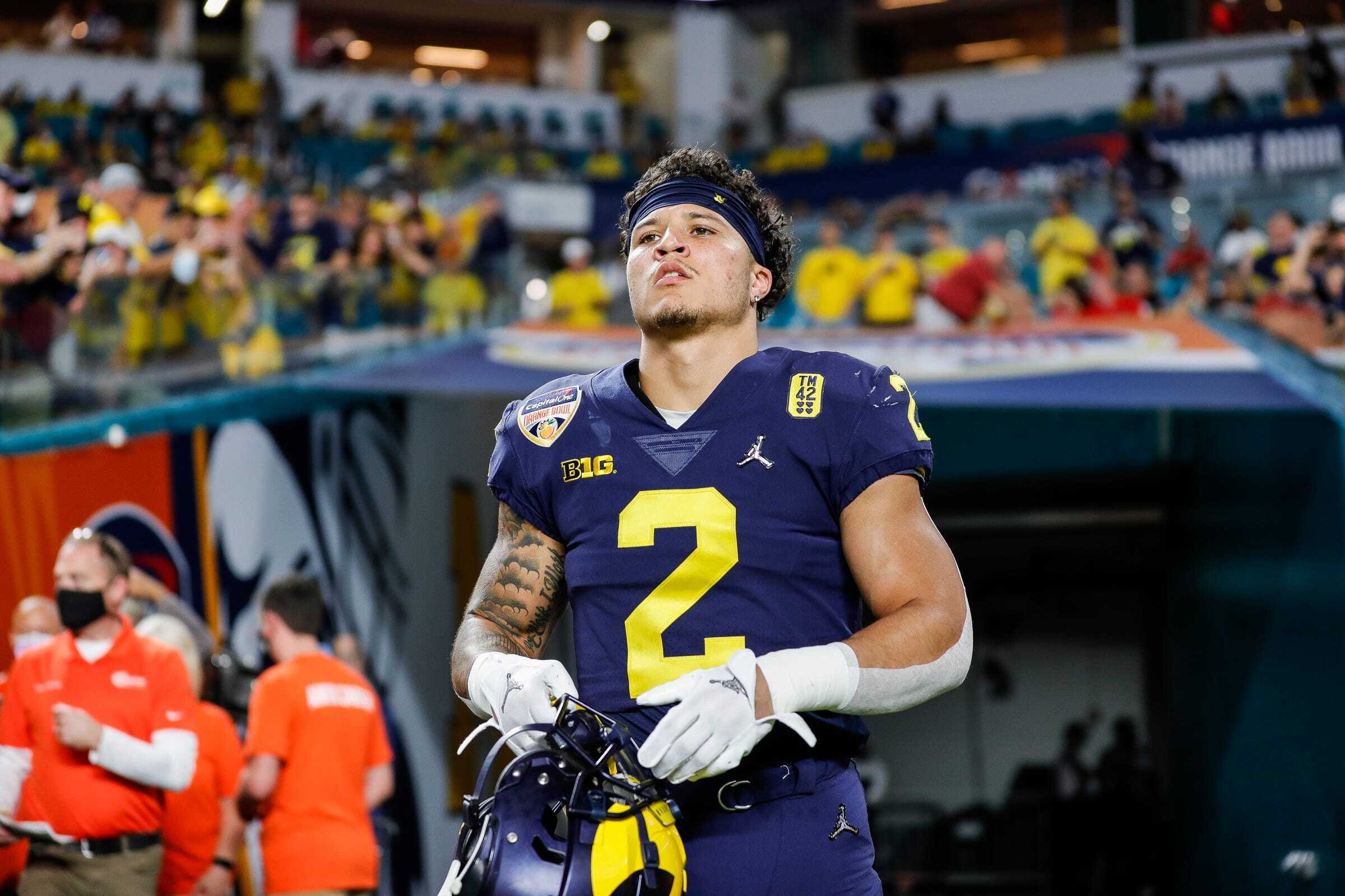 Michigan RB Blake Corum Has Awesome Message To Fans Leaving The Field 