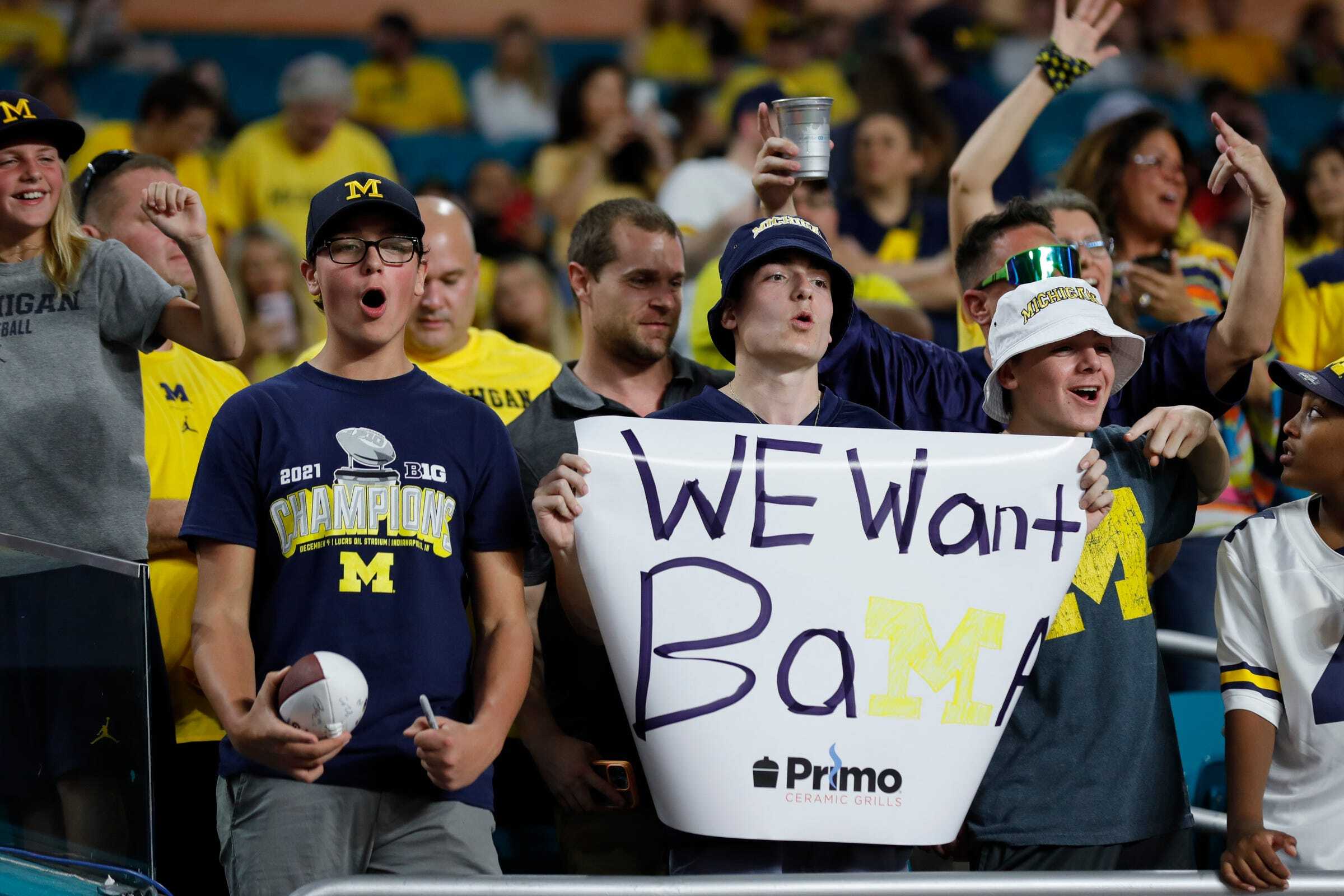 Sad fans Michigan fans broke out the surrender cobras in full force during Orange Bowl beatdown