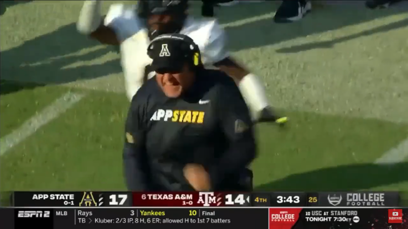 Appalachian State stuns No. 6 Texas A&M with dominant defensive effort