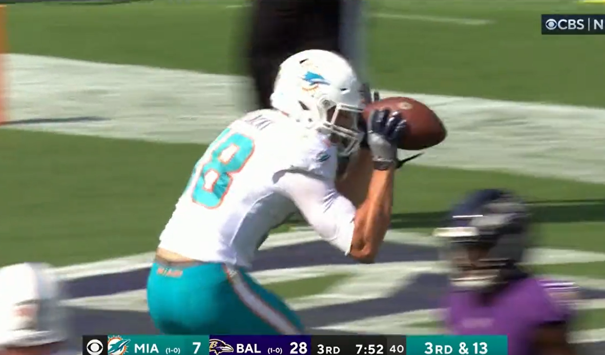 Mike Gesicki reacts to 'absolutely hilarious' Griddy during comeback