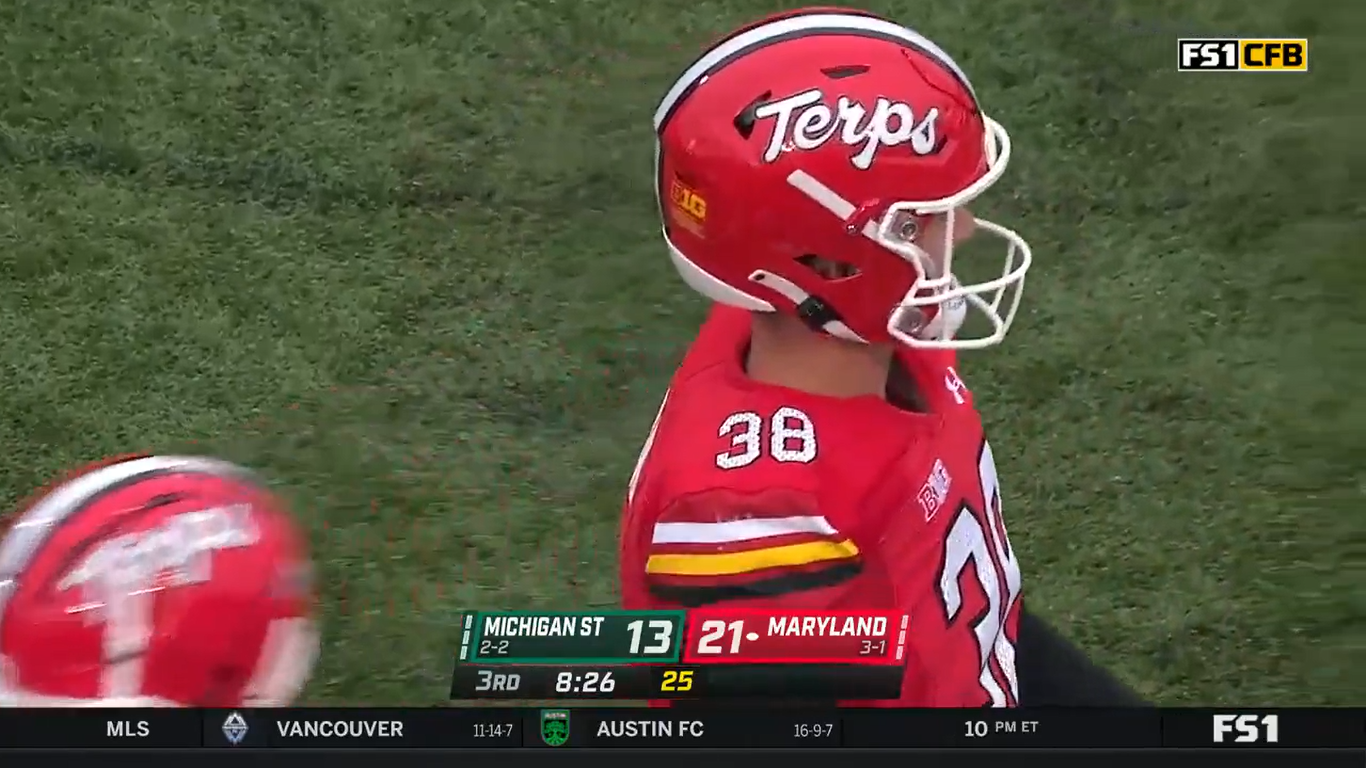 Chad Ryland's recordtying FG streak for Maryland snapped in Week 5