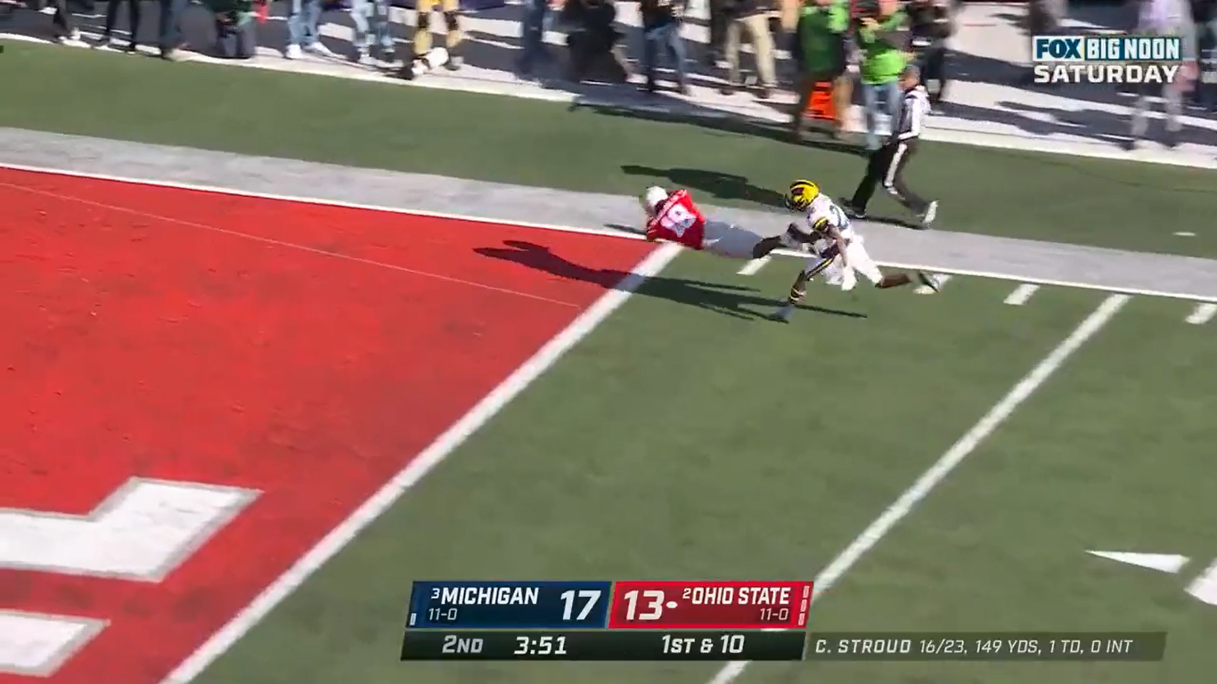 Super Marv Marvin Harrison Jr. soars into the end zone for crucial