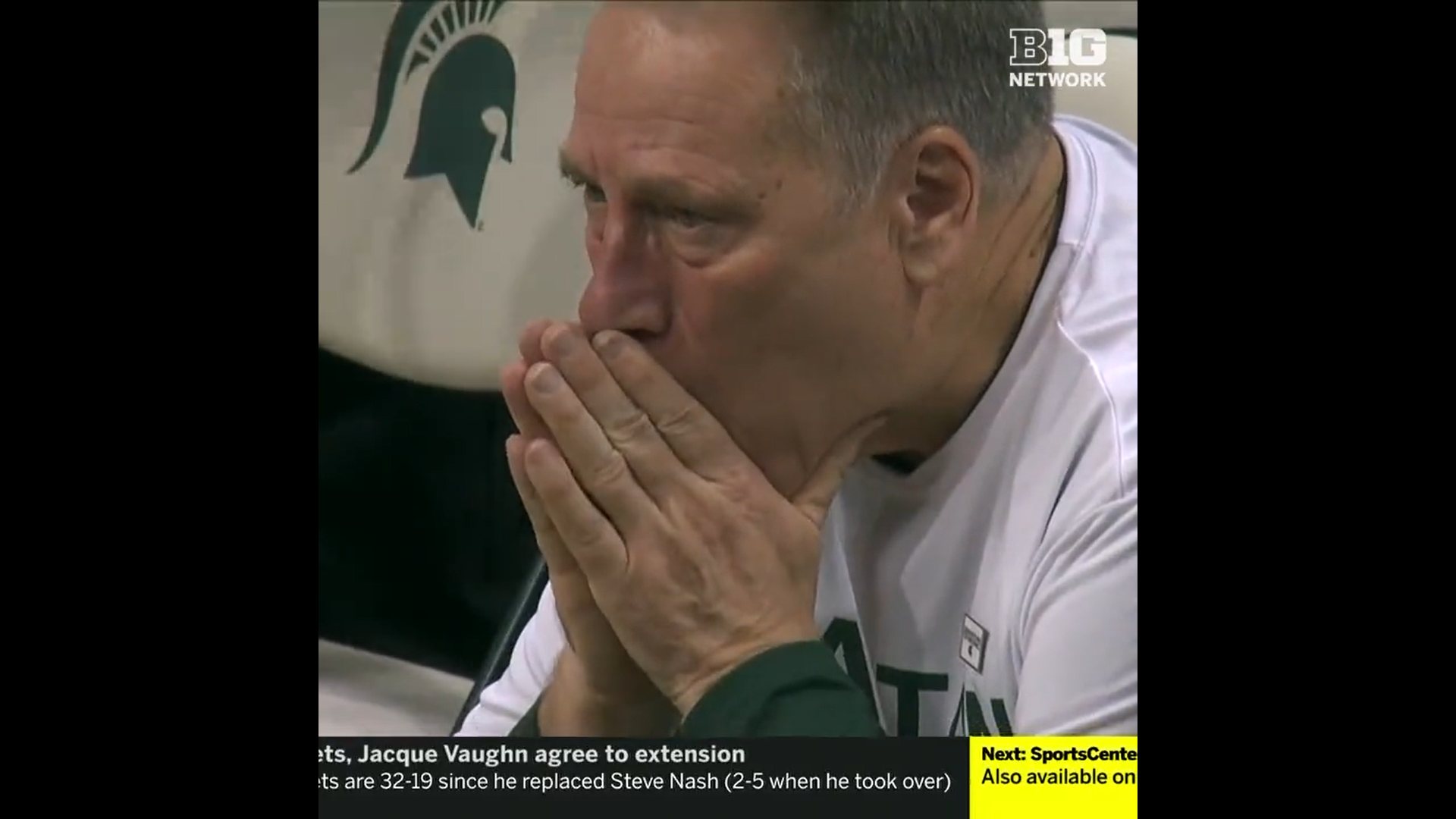 Tom Izzo, Michigan State HC, becomes emotional following win over No