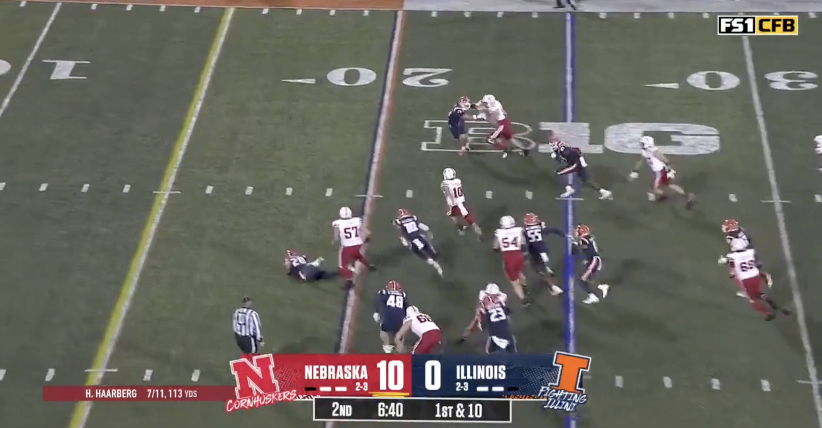 Nebraska scores 2 touchdowns in span of 10 seconds vs. Illinois
